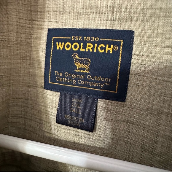 Woolrich men’s casual button down collared shirt short sleeve size 2X Tall NEW - Picture 5 of 6